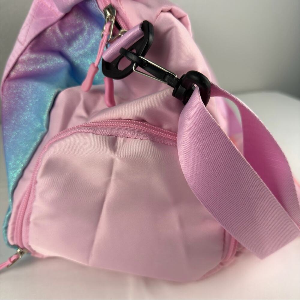 NWOT Colorful Kids Duffle Bag w shoe compartment with Initial L - Picture 5 of 7